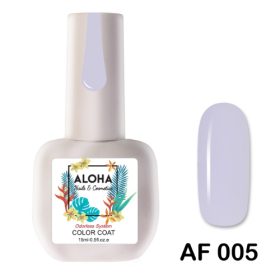 ALOHA 15ml – Color Coat AF 005 / Χρώμα: Λιλά γαλλικού ημιδιάφανο (French Lilac)