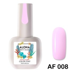 ALOHA 15ml – Color Coat AF 008 / Χρώμα: Ροζ κουφετί απαλό (Soft Candy Pink)