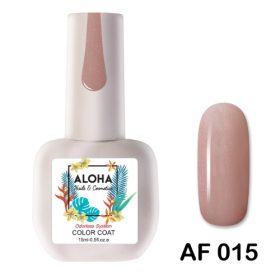 ALOHA 15ml – Color Coat AF 015 / Χρώμα: Nude με ελαφριά λάμψη (Nude with Shimmer)