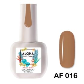 ALOHA 15ml – Color Coat AF 016 / Χρώμα: Nude Φουντουκί (Hazelnut Nude)
