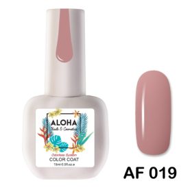 ALOHA 15ml – Color Coat AF 019 / Χρώμα: Nude Ροζέ (Rosy Nude)