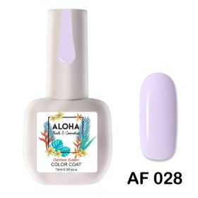 ALOHA 15ml – Color Coat AF 028 / Χρώμα: Λιλά απαλό (Soft Lilac)