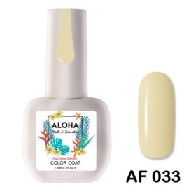 ALOHA 15ml – Color Coat AF 033 / Χρώμα: Κίτρινο απαλό (Soft Yellow)