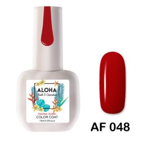 ALOHA 15ml – Color Coat AF 048 / Χρώμα: Κόκκινο Ροδί (Strawberry Red)