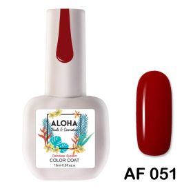 ALOHA 15ml – Color Coat AF 051 / Χρώμα: Κόκκινο βαθύ (Deep Red)
