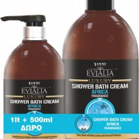 Yanni Evialia Shower Bath Cream Africa Με Κρέμα Σώματος – 1lt + 500ml Refill Δώρο