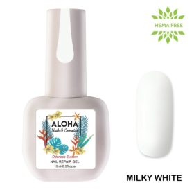 Aloha 15ml – Nail Repair Gel / Θεραπεία Ημιμόνιμου με πρωτεΐνες & χρώμα – Milky White