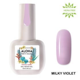 Aloha 15ml – Nail Repair Gel / Θεραπεία Ημιμόνιμου με πρωτεΐνες & χρώμα – Milky Violet