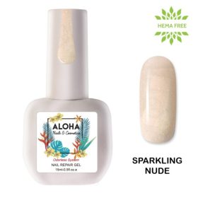 Aloha 15ml – Nail Repair Gel / Θεραπεία Ημιμόνιμου με πρωτεΐνες & χρώμα – Sparkling Nude